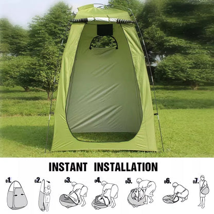 Tente de douche portable et imperméable verte