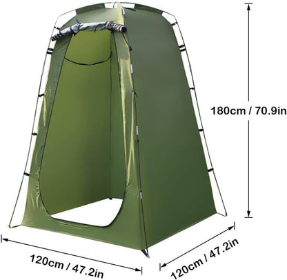 Tente de douche portable et imperméable verte