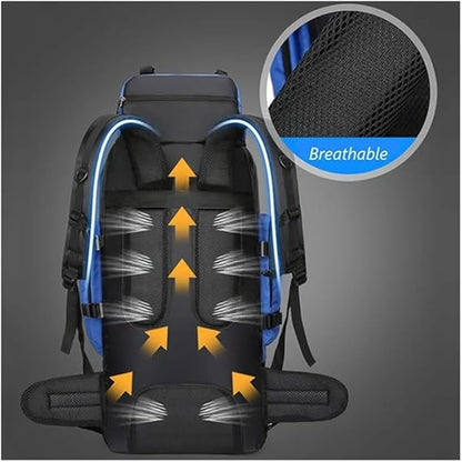 Sac à dos de randonnée étanche 90L avec couverture