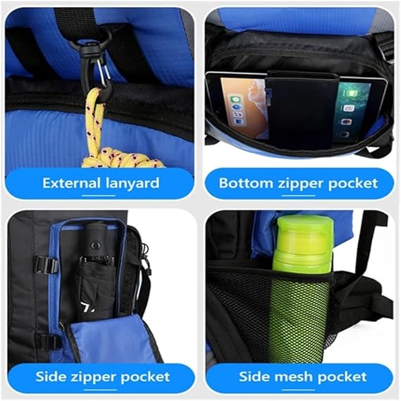 Sac à dos de randonnée étanche 90L avec couverture