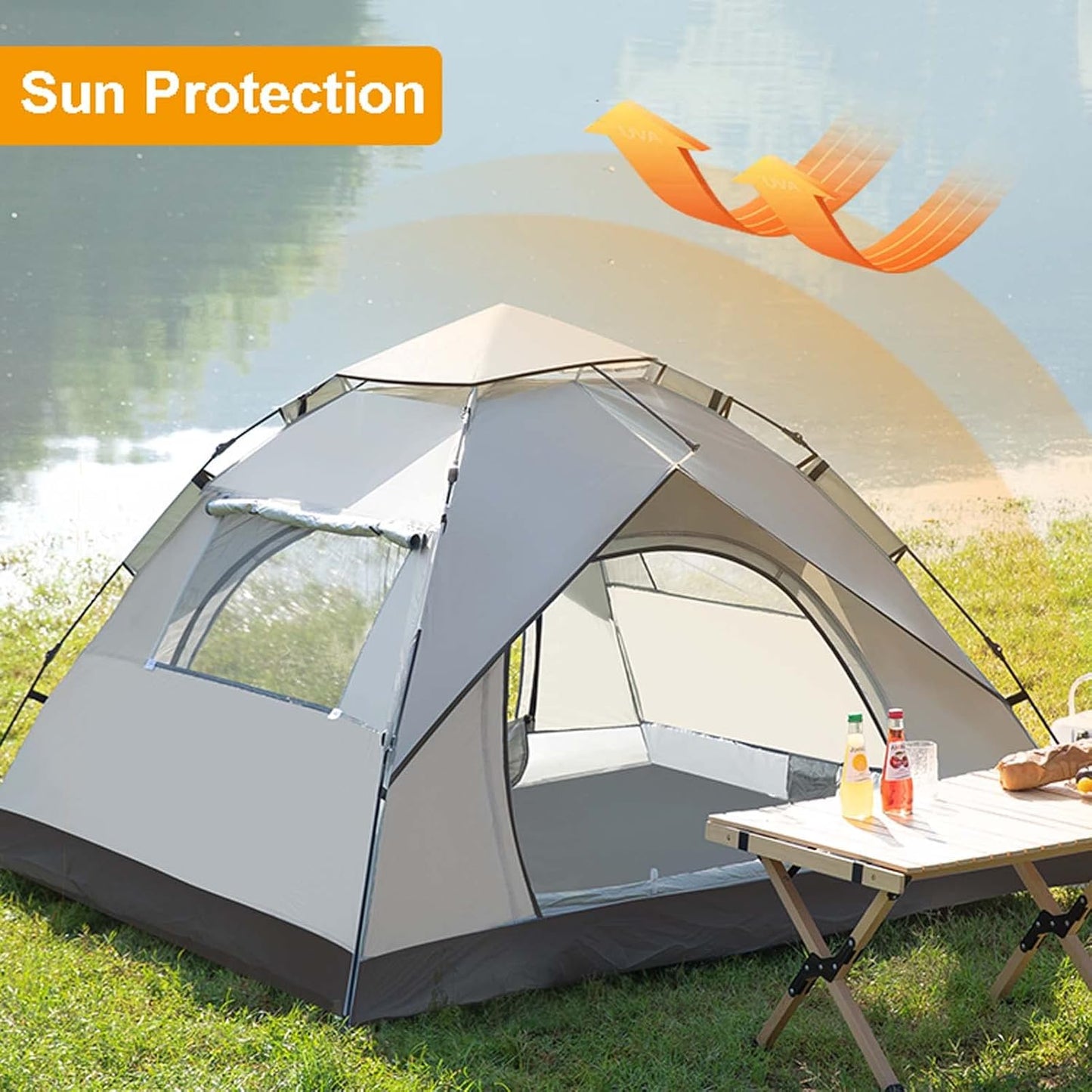 Tente de camping pliante et étanche en plein air