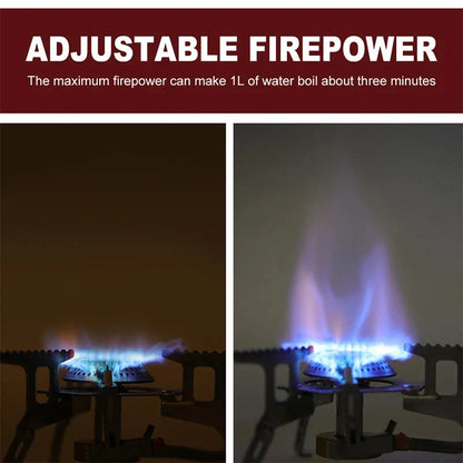 Réchaud à gaz de camping portable et pliable 3500W