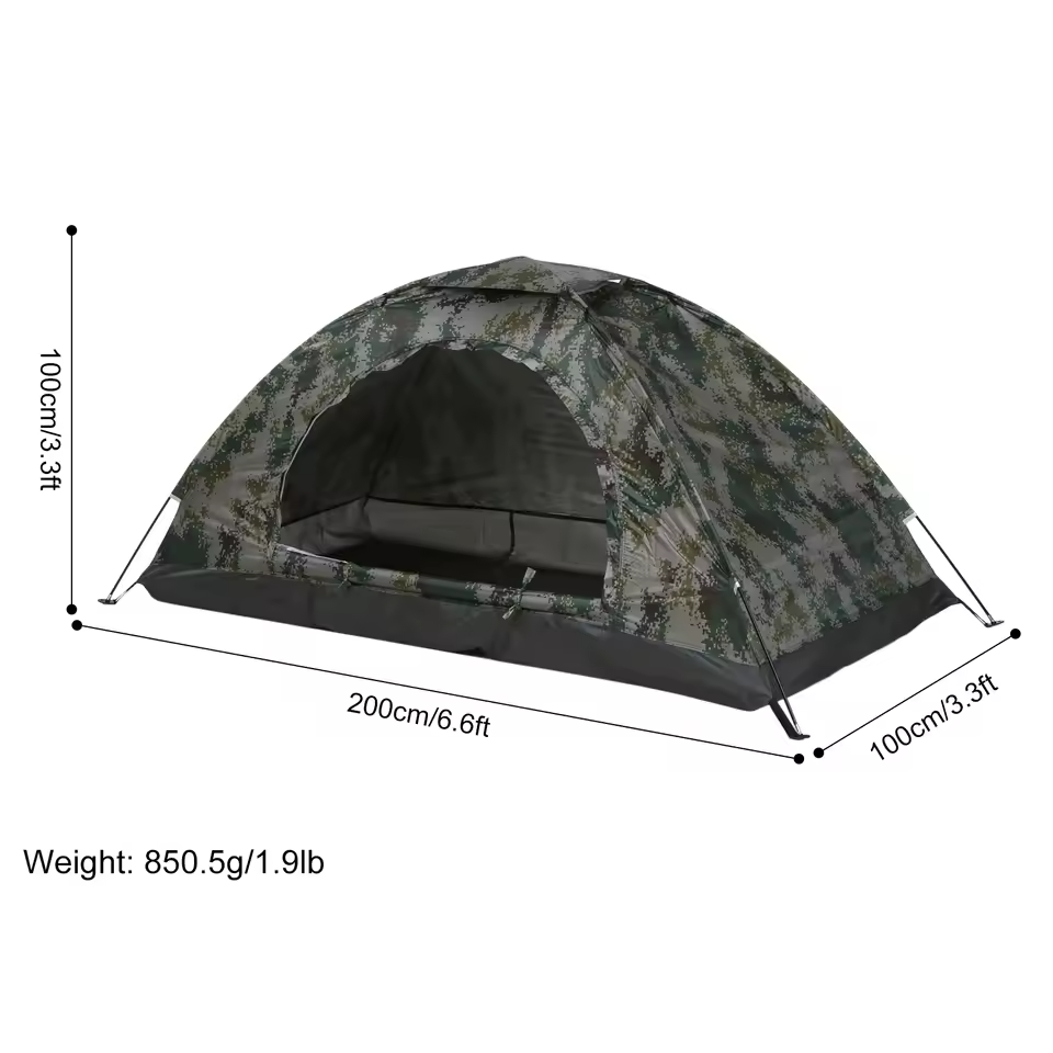 Tente de camping ultra légère 1/2 personnes avec revêtement Anti-UV UPF 30+