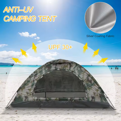 Tente de camping ultra légère 1/2 personnes avec revêtement Anti-UV UPF 30+