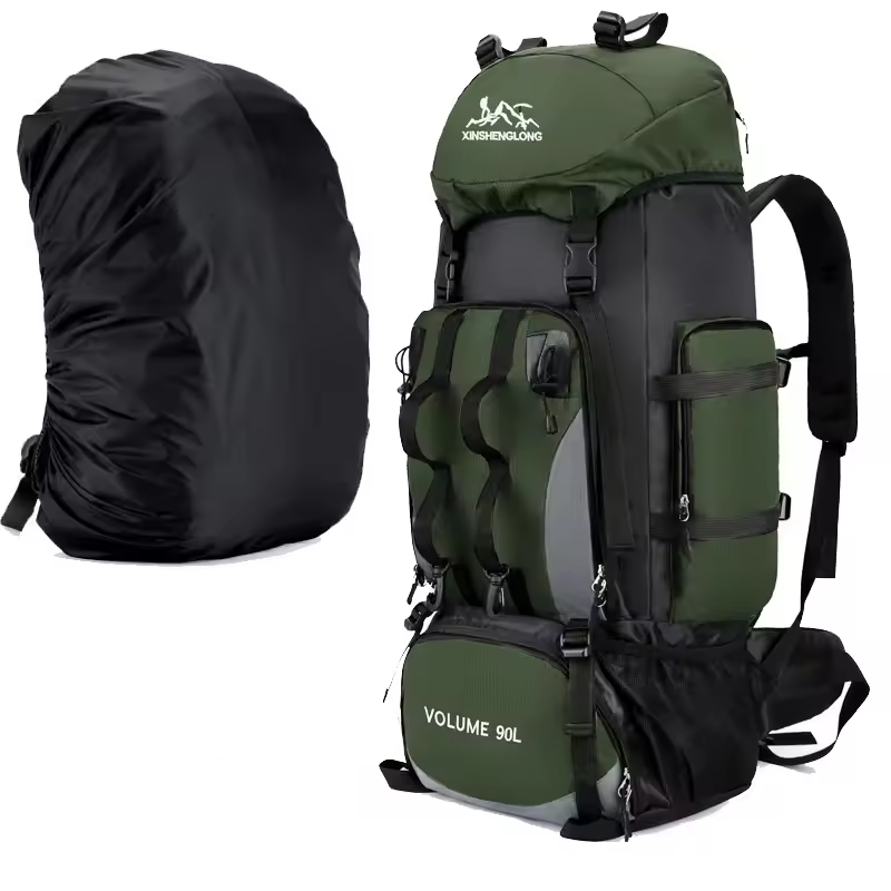 Sac à dos de randonnée étanche 90L avec couverture