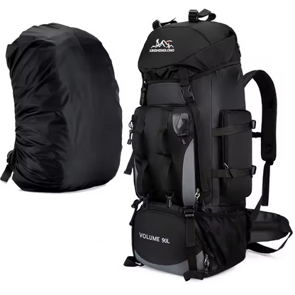 Sac à dos de randonnée étanche 90L avec couverture